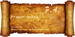 Prager Anita névjegykártya